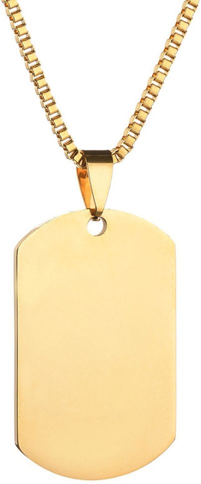 MYKI Anti-Tarnish Classic Tag Pendant (MKMC115-MPC)