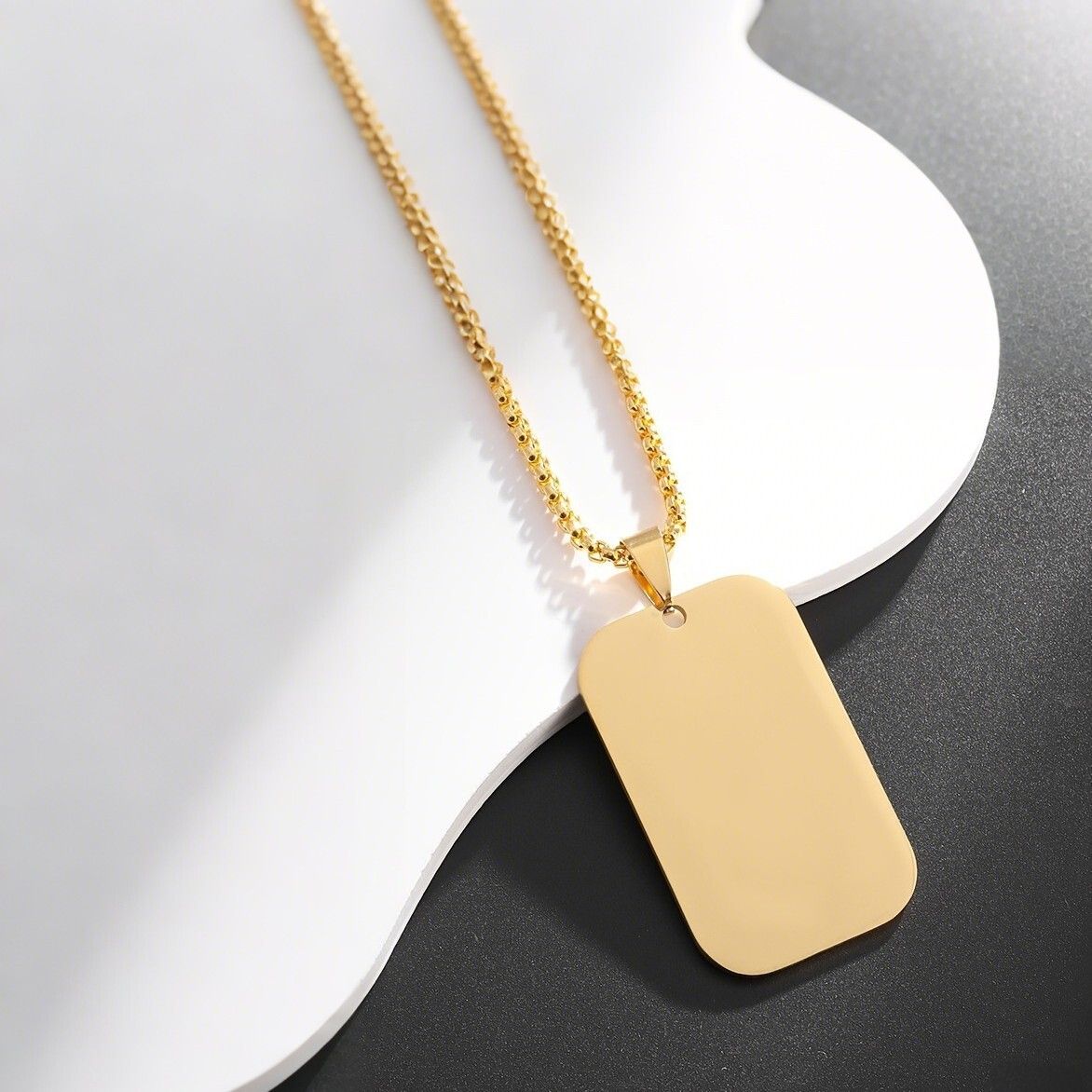 MYKI Anti-Tarnish Classic Tag Pendant (MKMC115-MPC)