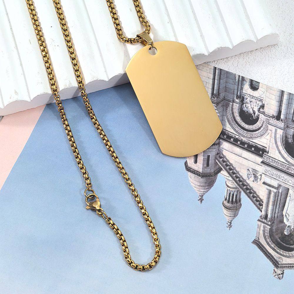 MYKI Anti-Tarnish Classic Tag Pendant (MKMC115-MPC)