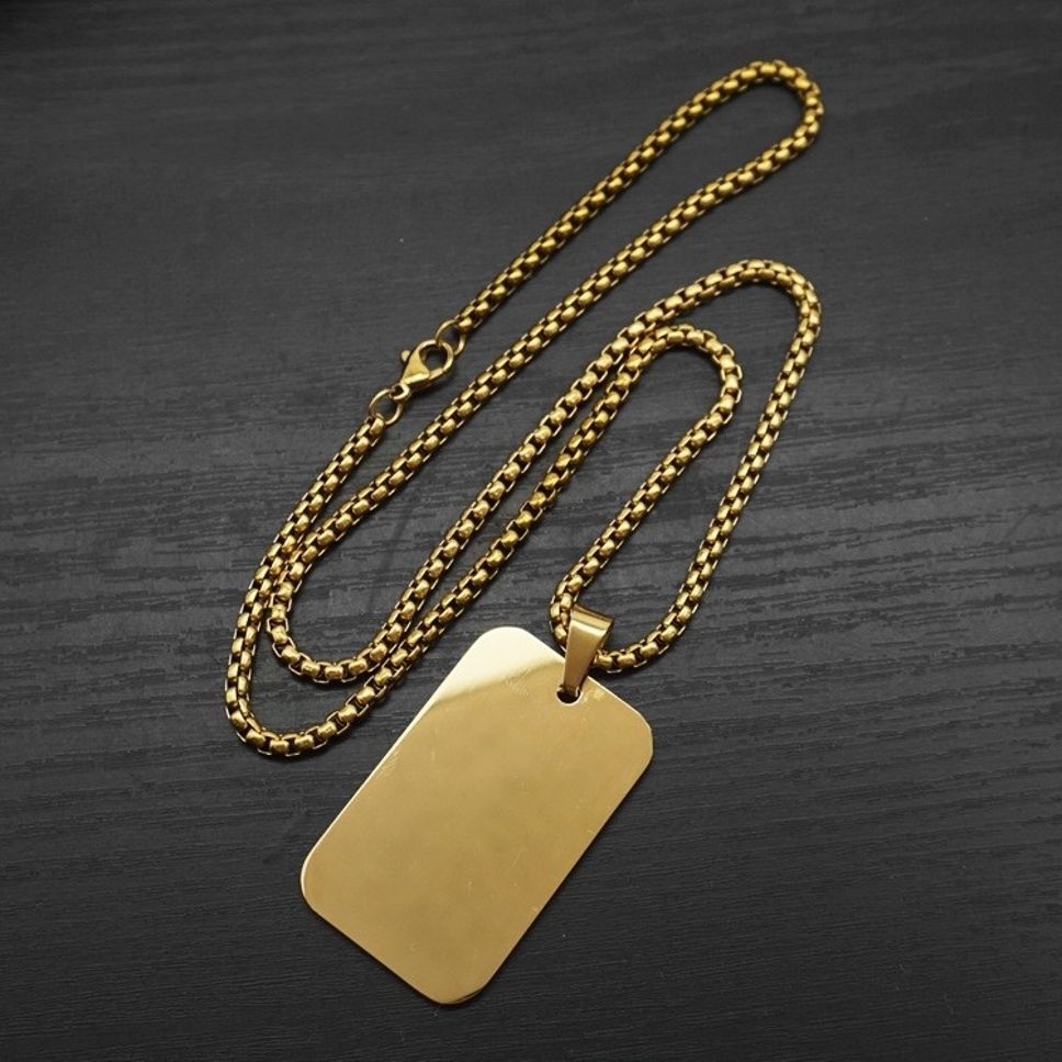 MYKI Anti-Tarnish Classic Tag Pendant (MKMC115-MPC)