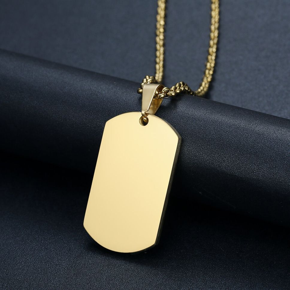 MYKI Anti-Tarnish Classic Tag Pendant (MKMC115-MPC)
