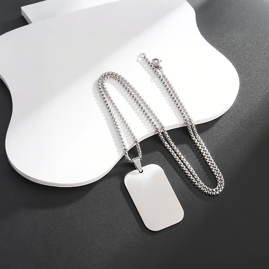 MYKI Anti-Tarnish Classic Tag Pendant (MKMC115-MPC)