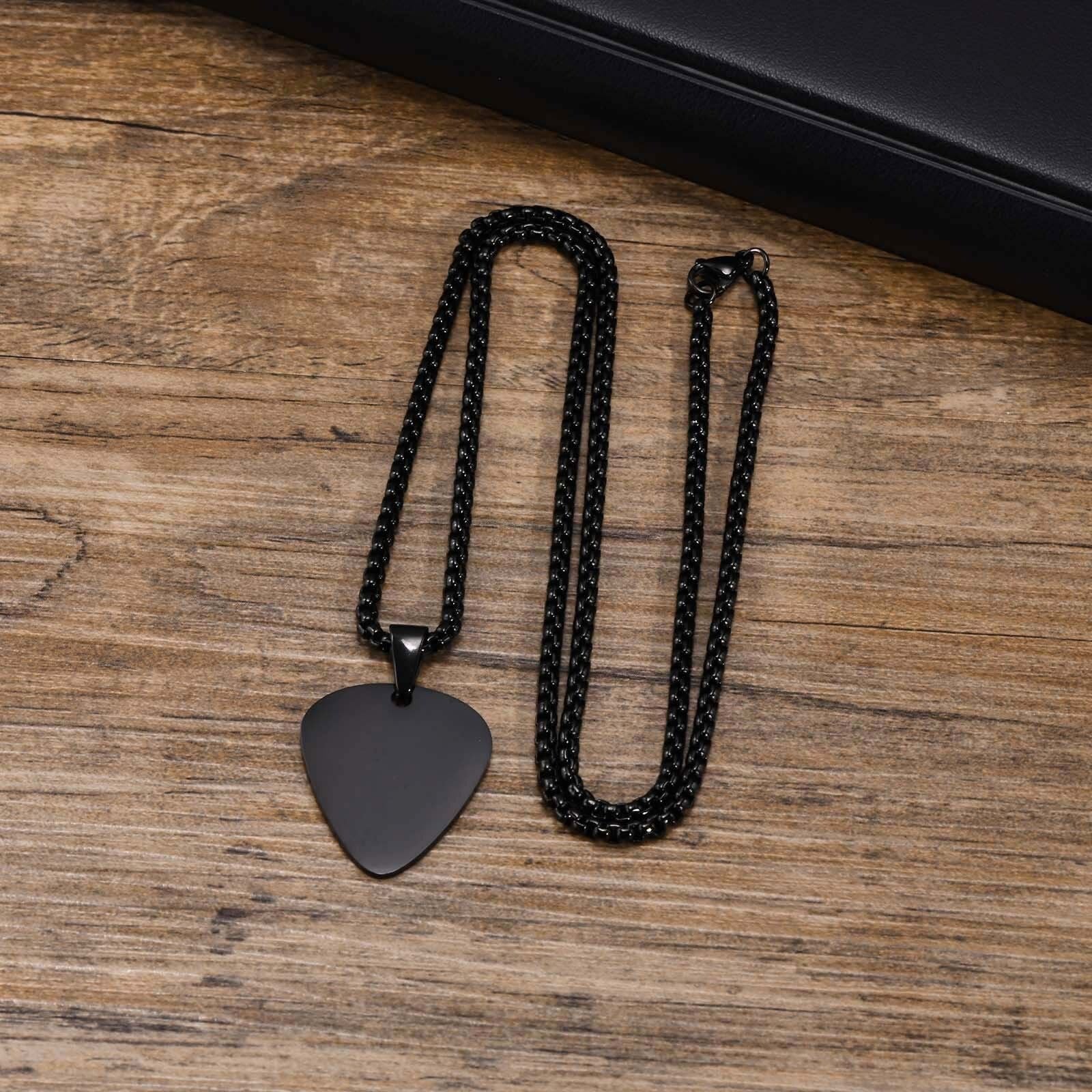 MYKI Anti-Tarnish Guitar Pick Pendant (MKMC117-MPC)