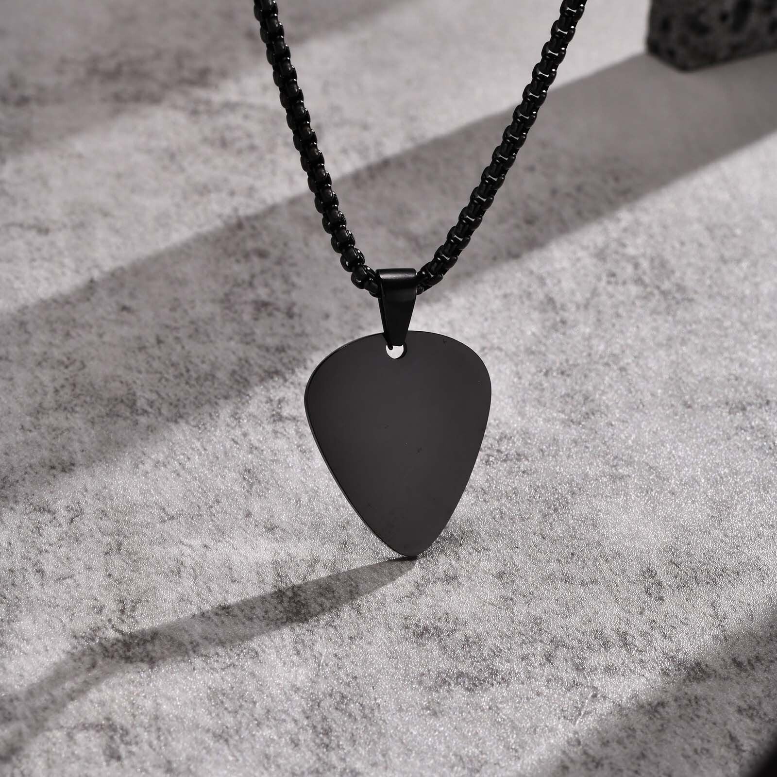 MYKI Anti-Tarnish Guitar Pick Pendant (MKMC117-MPC)