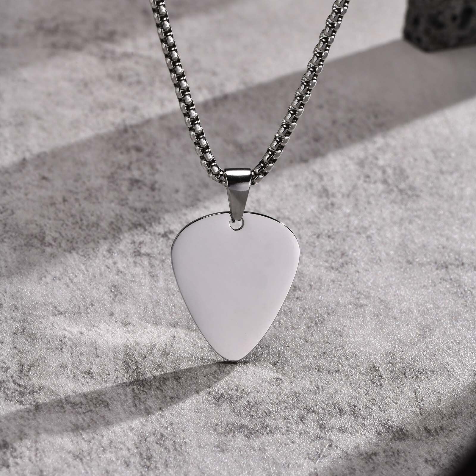 MYKI Anti-Tarnish Guitar Pick Pendant (MKMC117-MPC)