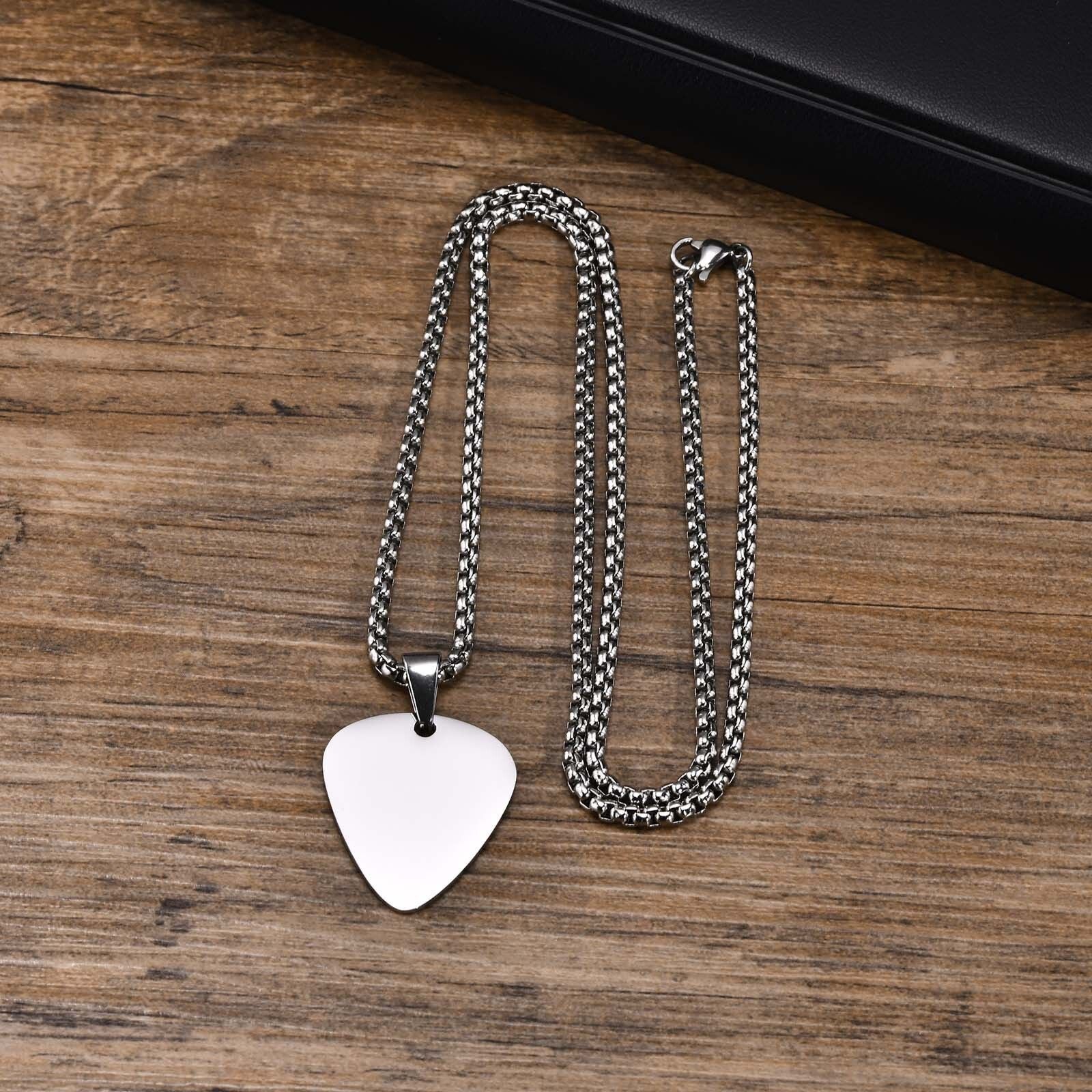 MYKI Anti-Tarnish Guitar Pick Pendant (MKMC117-MPC)