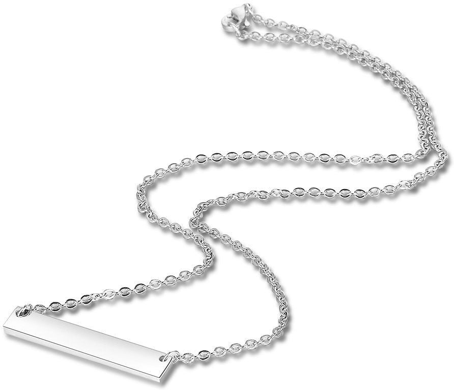 MYKI Anti-Tarnish Horizontal Bar Pendant Necklace (MKMC119-MPC)