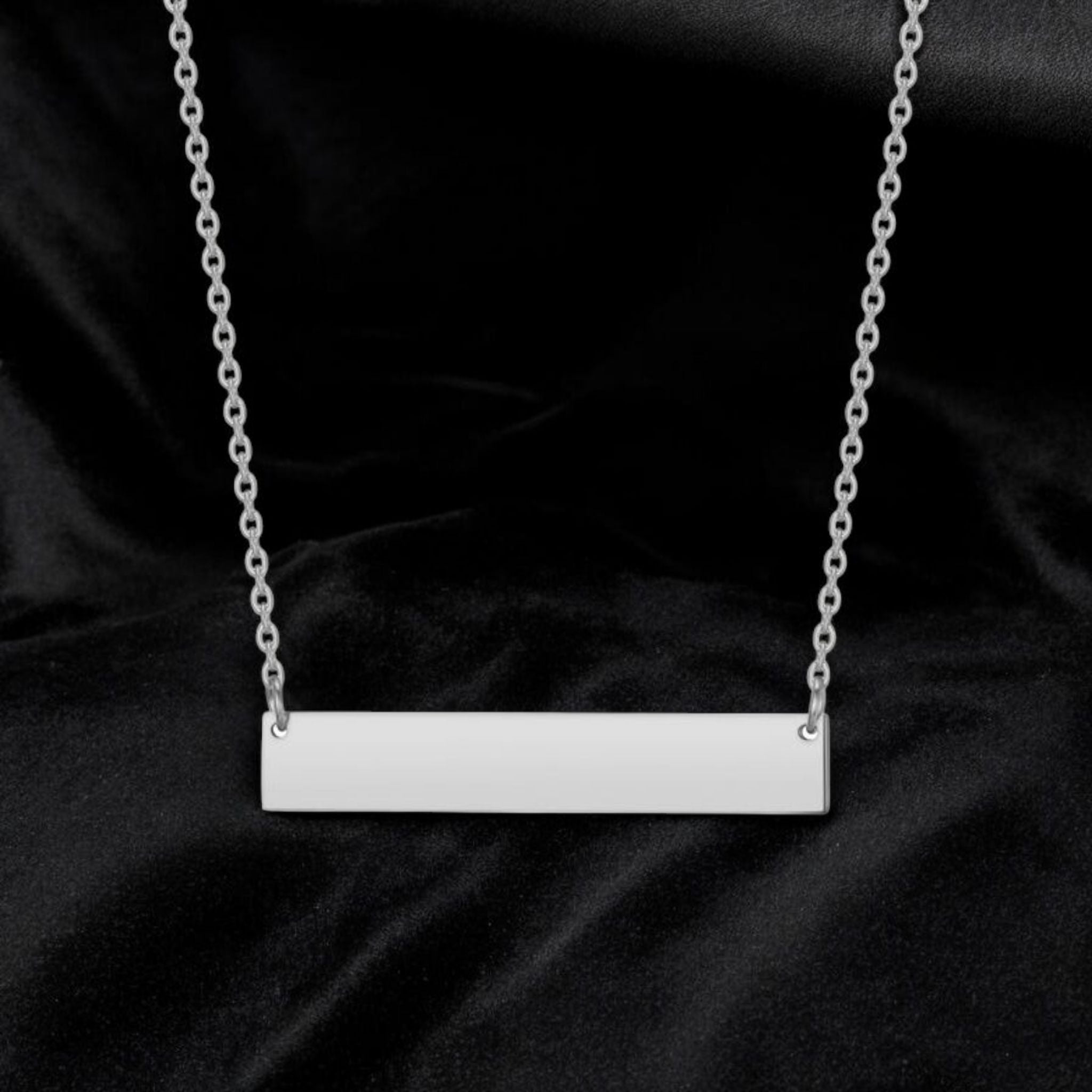MYKI Anti-Tarnish Horizontal Bar Pendant Necklace (MKMC119-MPC)