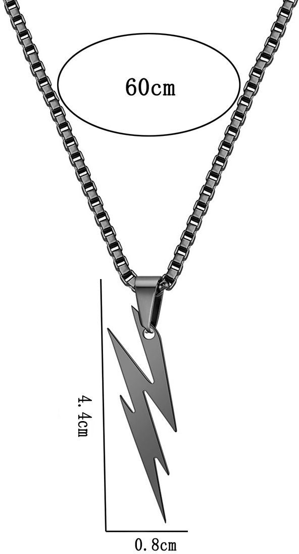 MYKI Anti-Tarnish Lightning Bolt Pendant Necklace (MKMC123-MPC)