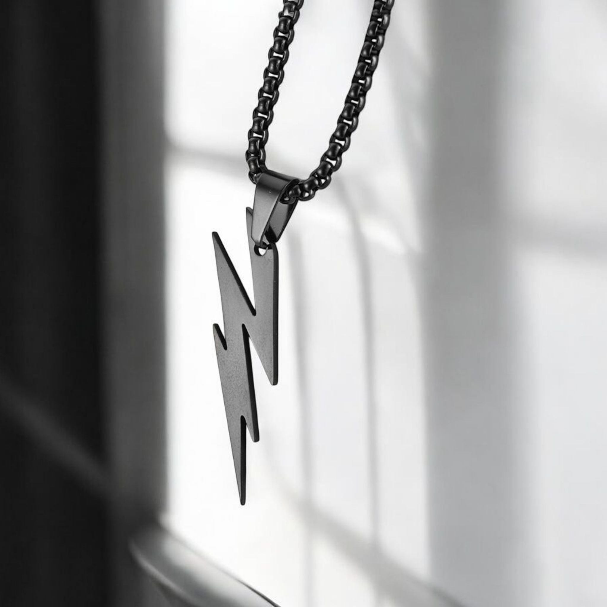 MYKI Anti-Tarnish Lightning Bolt Pendant Necklace (MKMC123-MPC)