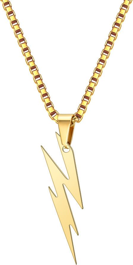 MYKI Anti-Tarnish Lightning Bolt Pendant Necklace (MKMC123-MPC)