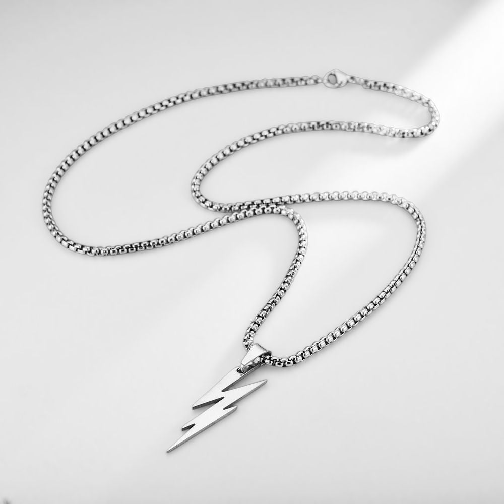 MYKI Anti-Tarnish Lightning Bolt Pendant Necklace (MKMC123-MPC)