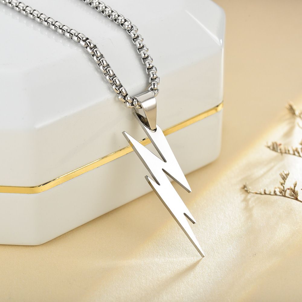 MYKI Anti-Tarnish Lightning Bolt Pendant Necklace (MKMC123-MPC)