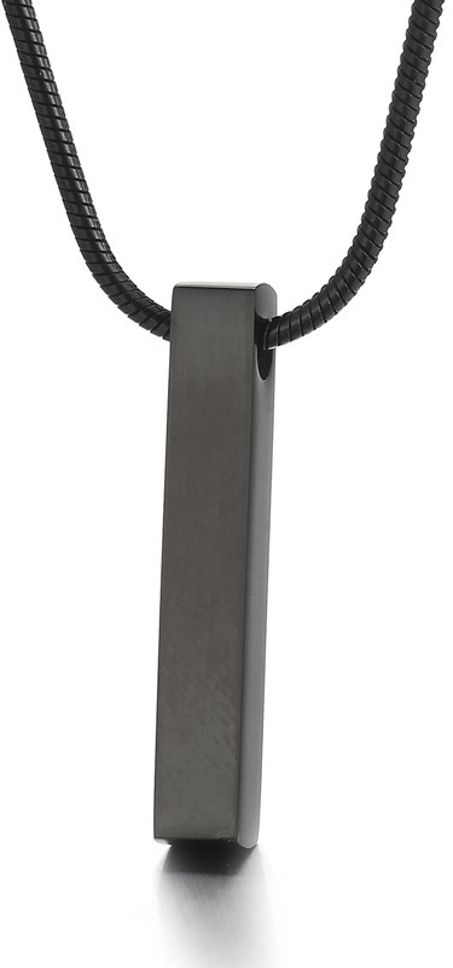 MYKI Anti-Tarnish Bar Stick Pendant Necklace (MKMC124-MPC)