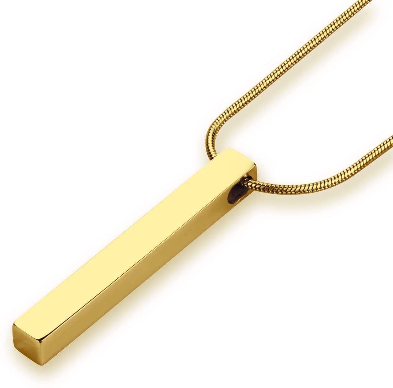 MYKI Anti-Tarnish Bar Stick Pendant Necklace (MKMC124-MPC)