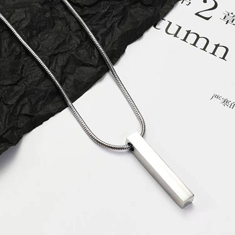 MYKI Anti-Tarnish Bar Stick Pendant Necklace (MKMC124-MPC)