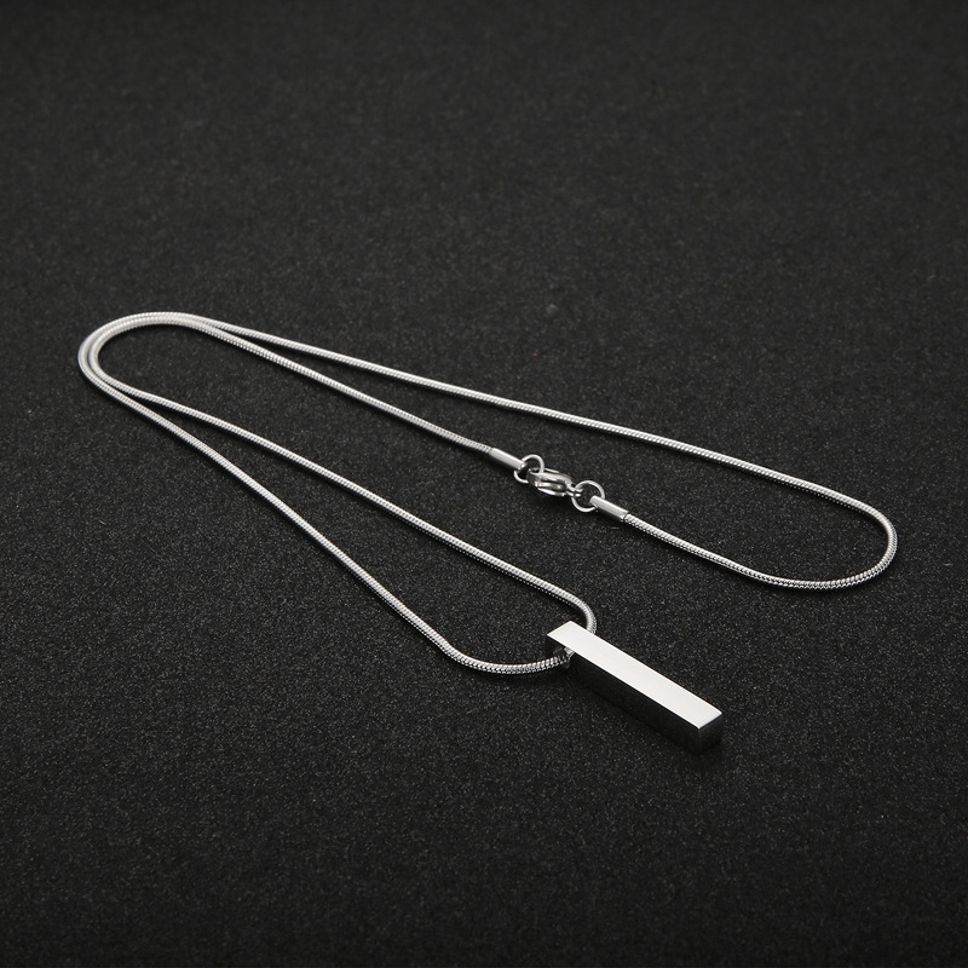 MYKI Anti-Tarnish Bar Stick Pendant Necklace (MKMC124-MPC)