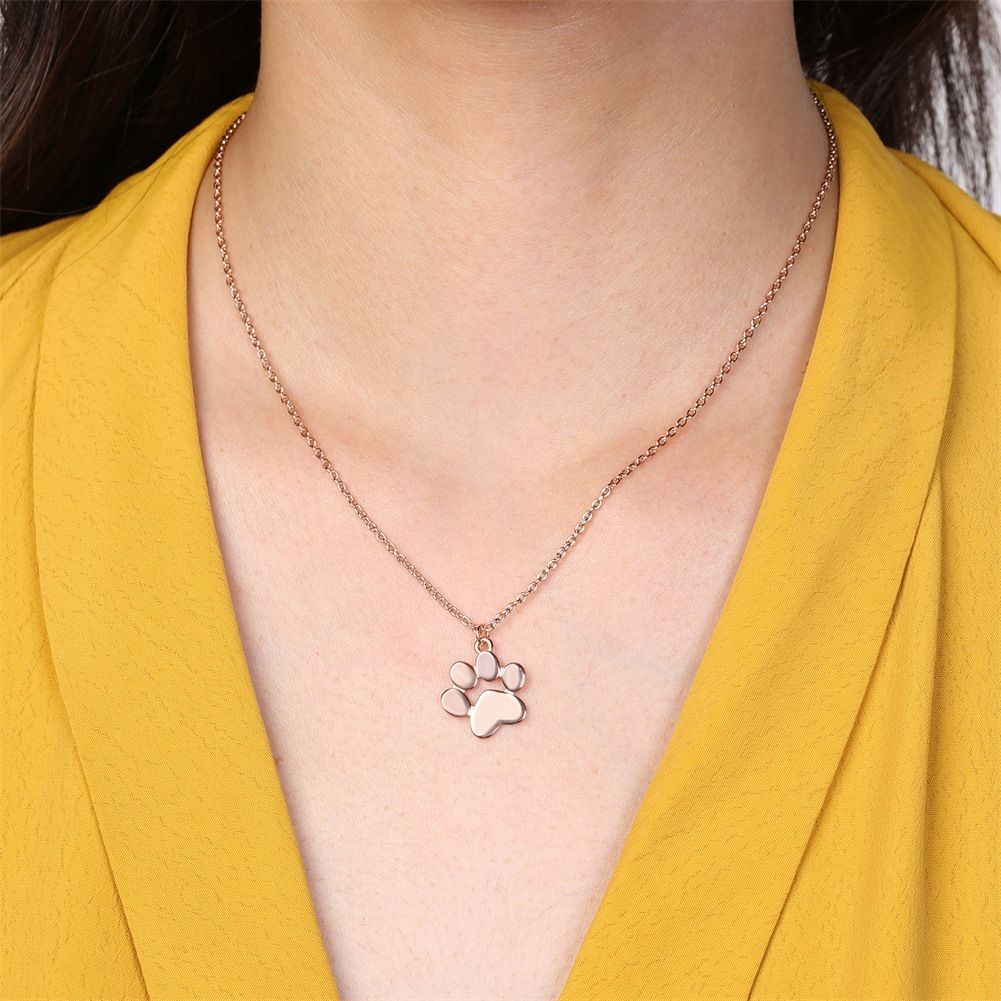 MYKI Anti-Tarnish Dog Pet Clover Pendant Necklace (MKMC125-MPC)