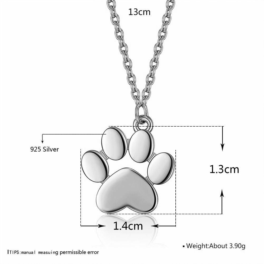 MYKI Anti-Tarnish Dog Pet Clover Pendant Necklace (MKMC125-MPC)