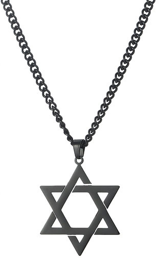 MYKI Anti-Tarnish Star of David Pendant Necklace (MKMC129-MPC)
