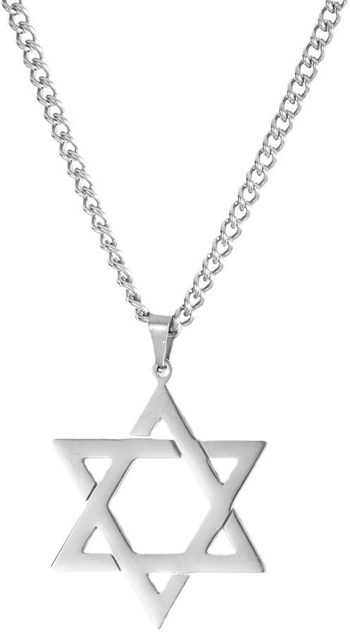 MYKI Anti-Tarnish Star of David Pendant Necklace (MKMC129-MPC)