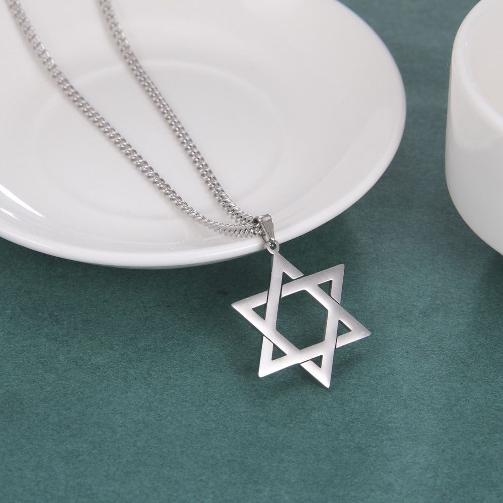MYKI Anti-Tarnish Star of David Pendant Necklace (MKMC129-MPC)