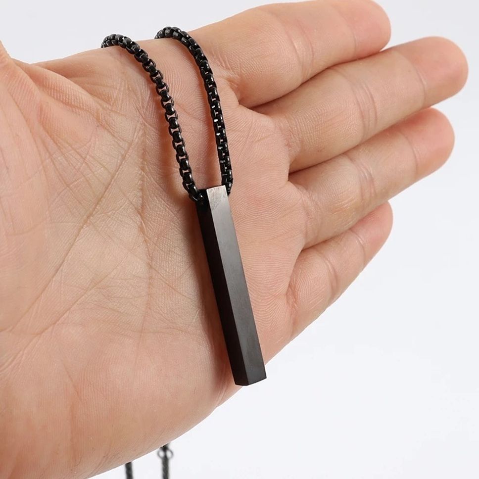 MYKI Anti-Tarnish Long Bar Pendant Necklace (MKMC130-MPC)