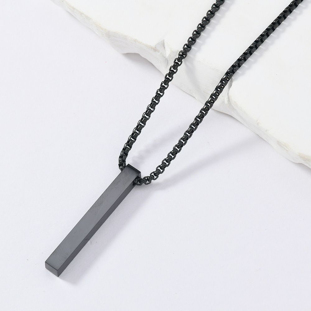 MYKI Anti-Tarnish Long Bar Pendant Necklace (MKMC130-MPC)