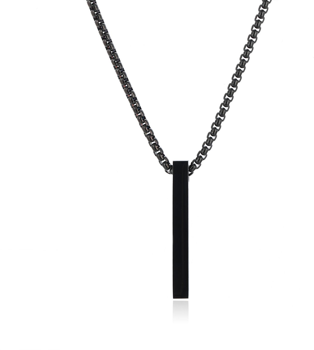 MYKI Anti-Tarnish Long Bar Pendant Necklace (MKMC130-MPC)