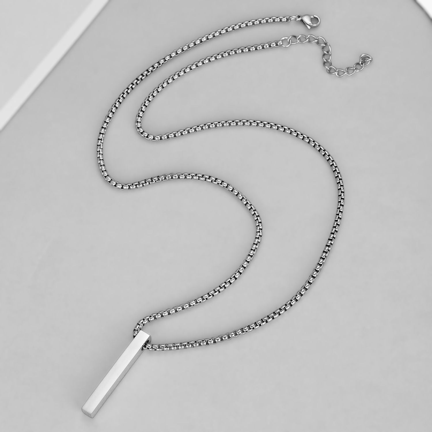 MYKI Anti-Tarnish Long Bar Pendant Necklace (MKMC130-MPC)