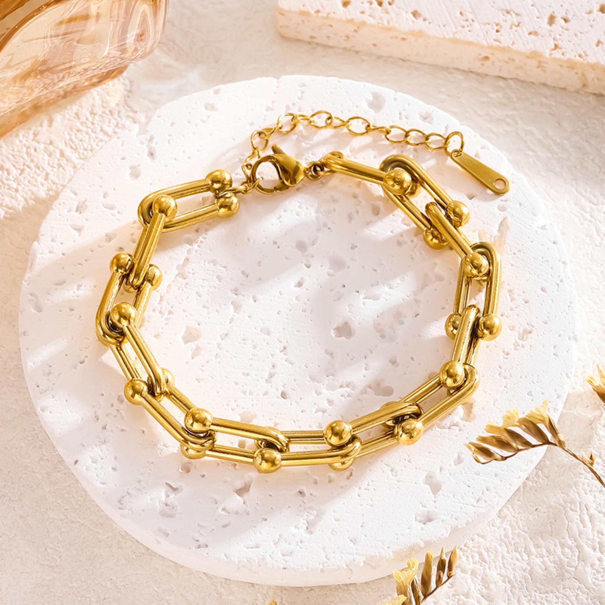 MYKI Chunky Ball-Link Bracelet(MKBRAD717-SSYI)