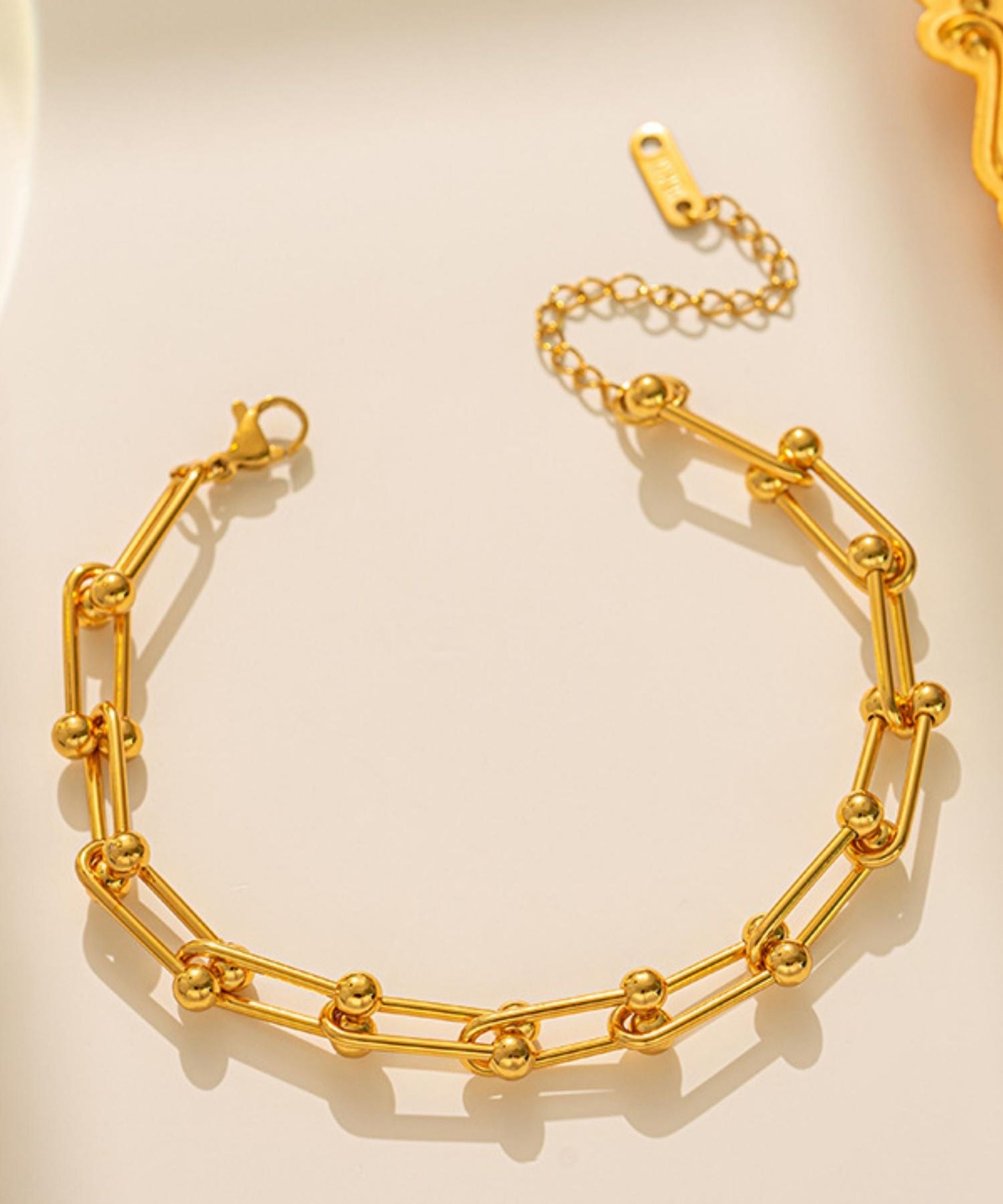MYKI Chunky Ball-Link Bracelet(MKBRAD717-SSYI)