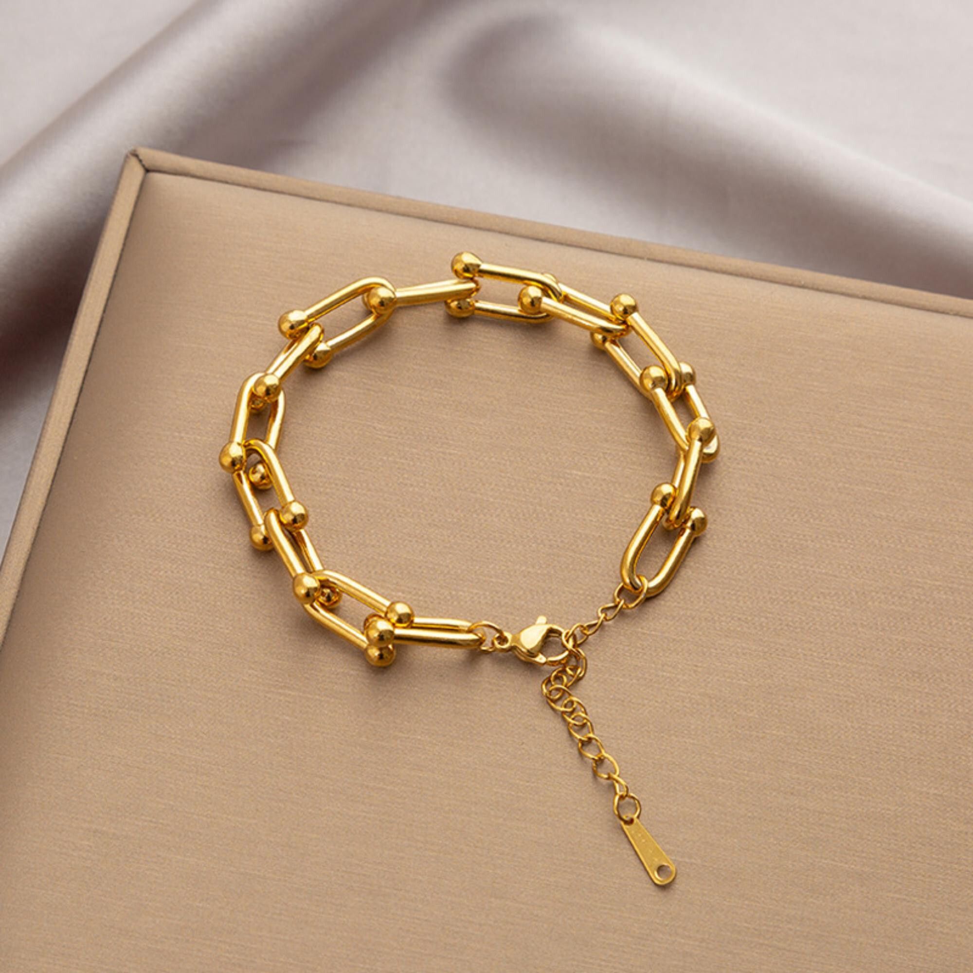 MYKI Chunky Ball-Link Bracelet(MKBRAD717-SSYI)