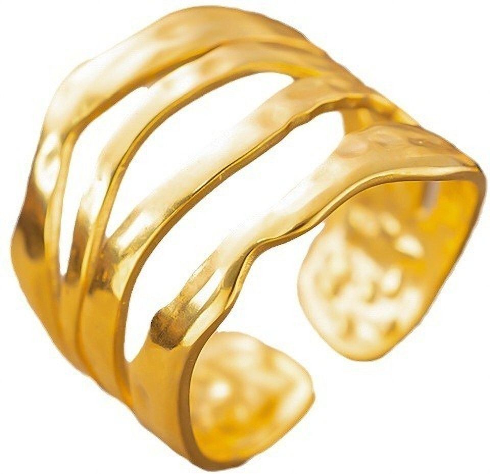 MYKI Multi-Layered Adjustable Band Ring | Anti Tarnish | MYKI (MKR755-SSYI)