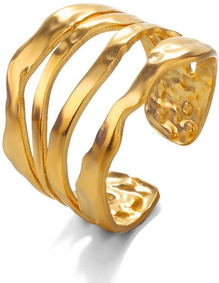 MYKI Multi-Layered Adjustable Band Ring | Anti Tarnish | MYKI (MKR755-SSYI)