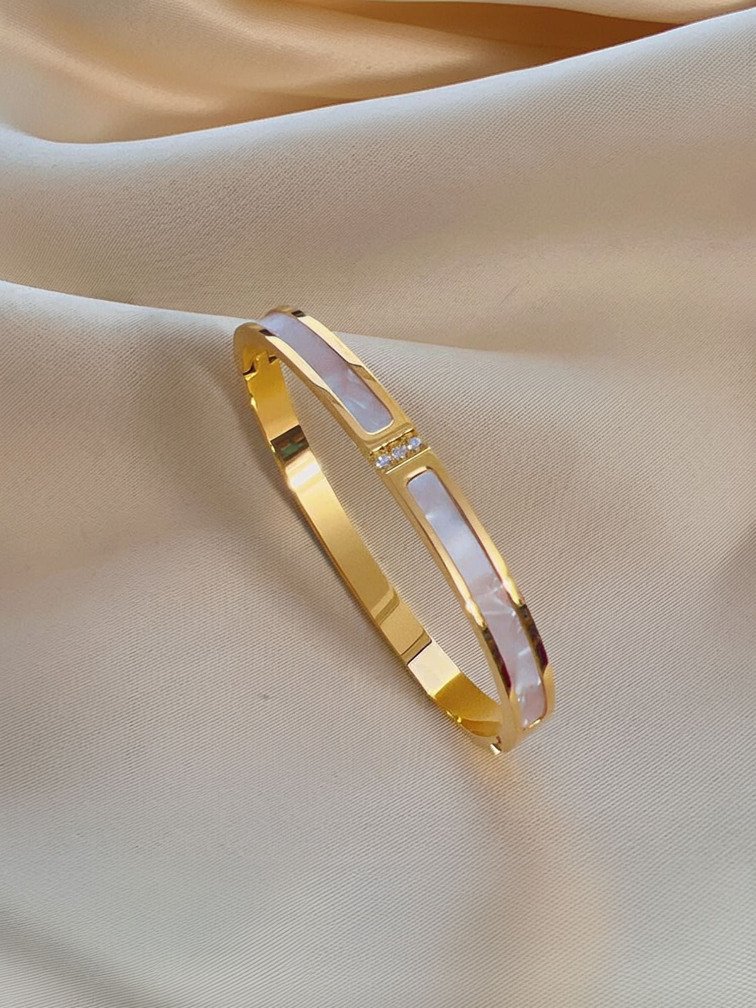 MYKI Glamorous Gold plated Bracelet Kada (MKBRAD448G)