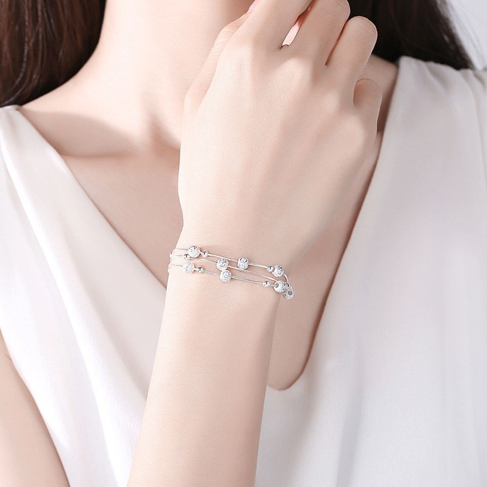 MYKI Sweet Ball Multi Layer Loose Bracelet  (MKBRAD518S)