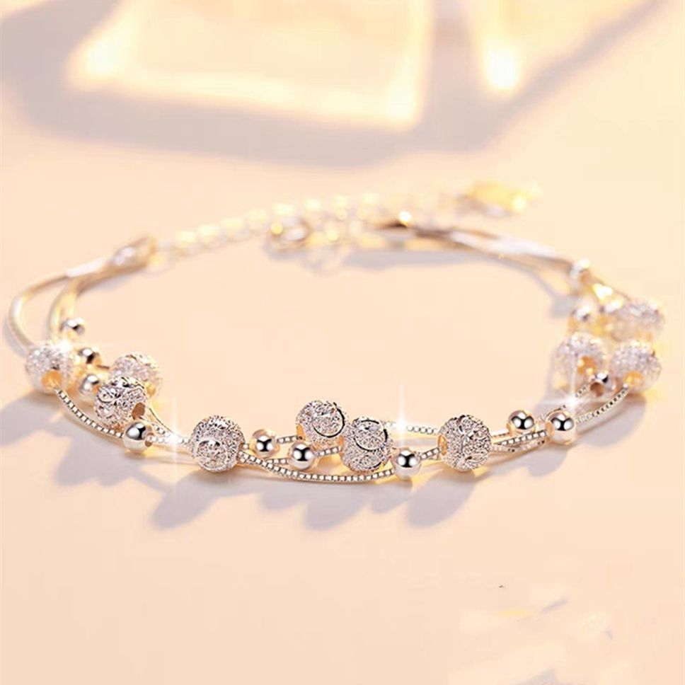 MYKI Sweet Ball Multi Layer Loose Bracelet  (MKBRAD518S)