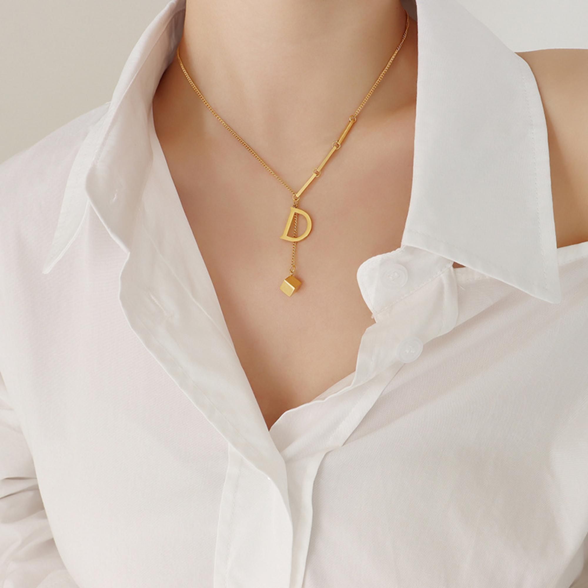MYKI Aesthetical Stainless Steel Necklace (MK842-SSYI)