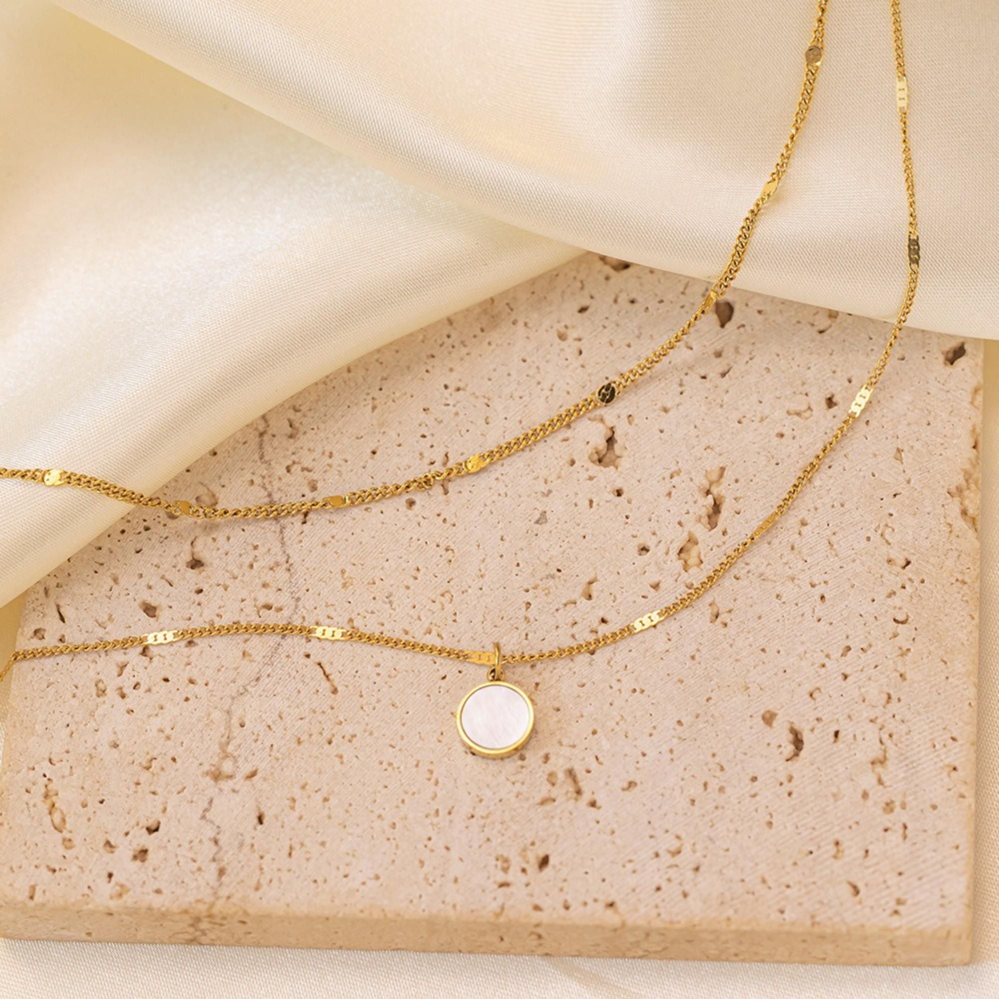 MYKI Aesthetic Stainless Steel Necklace (MK714G-SSYI)