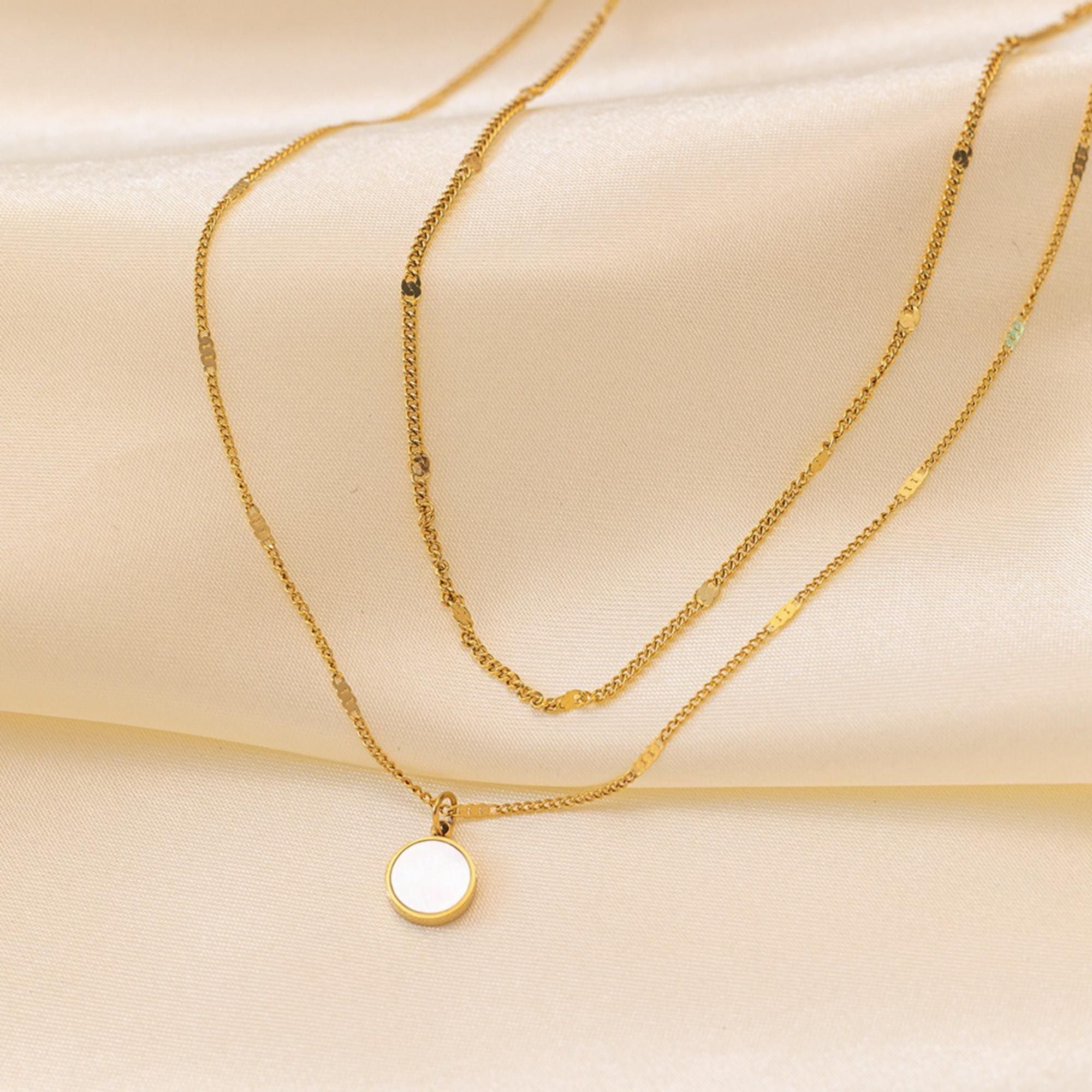 MYKI Aesthetic Stainless Steel Necklace (MK714G-SSYI)