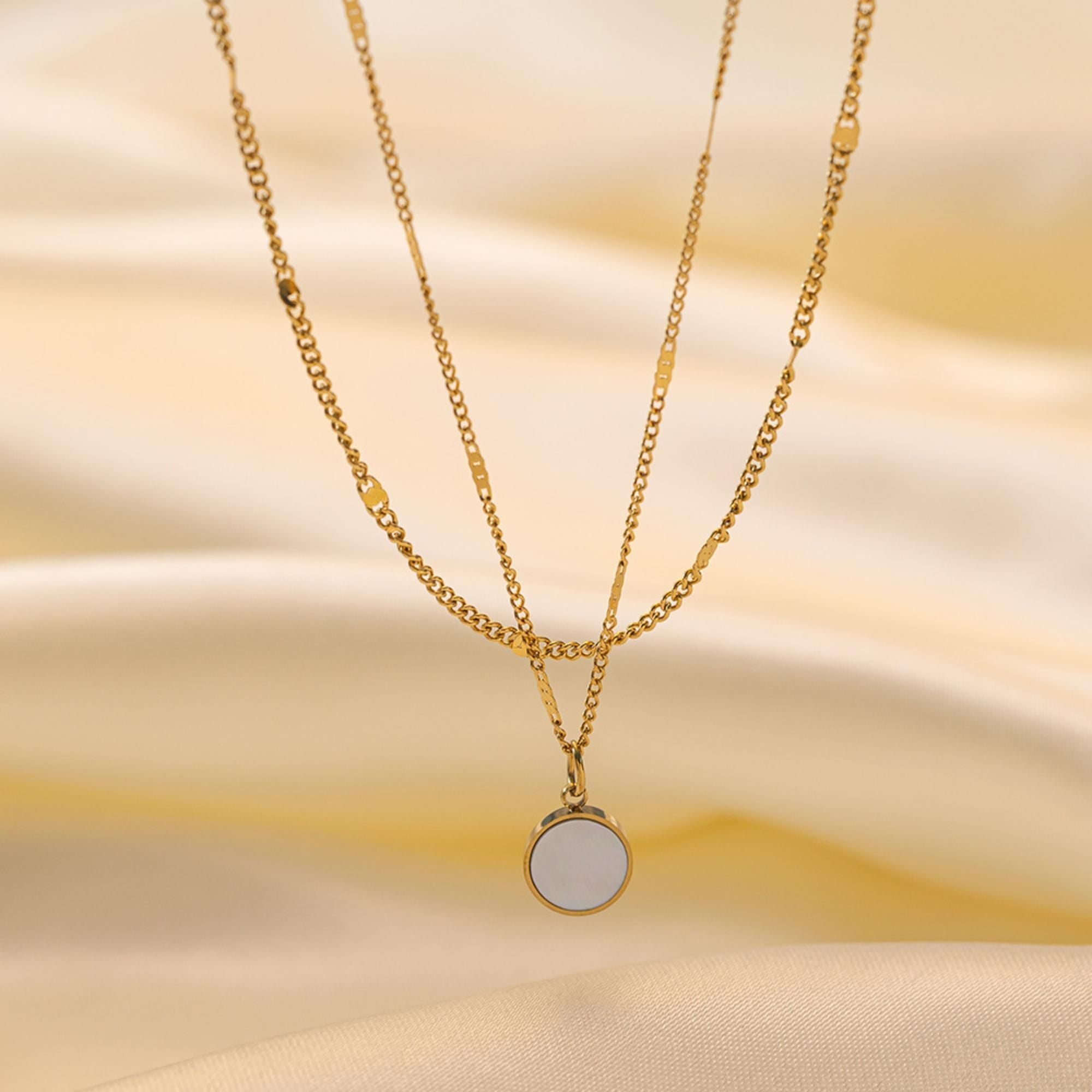 MYKI Aesthetic Stainless Steel Necklace (MK714G-SSYI)