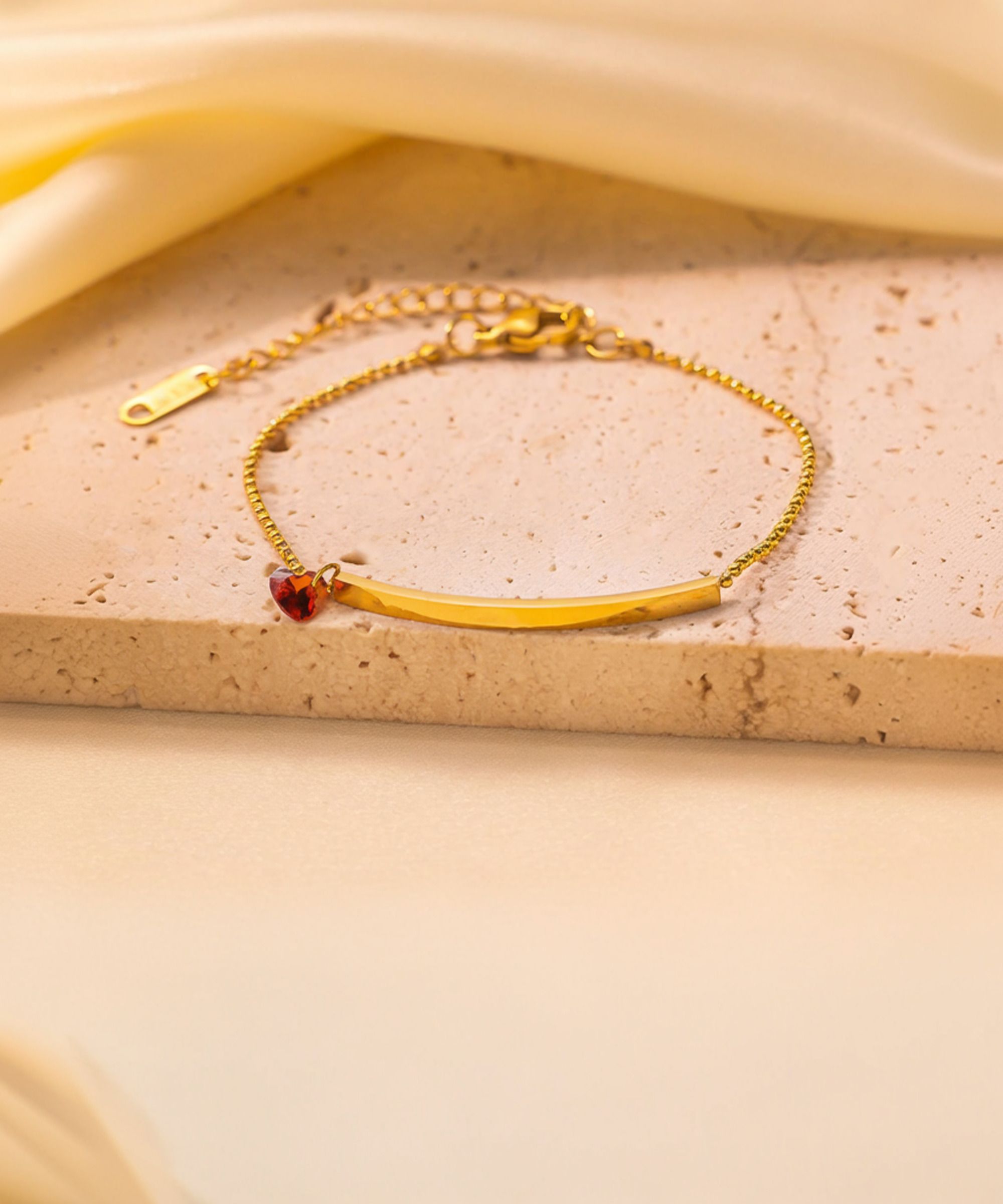 MYKI Gold Plated Bracelet | Anti-Tarnish Adjustable Design(MKBRAD753G-SSYI)