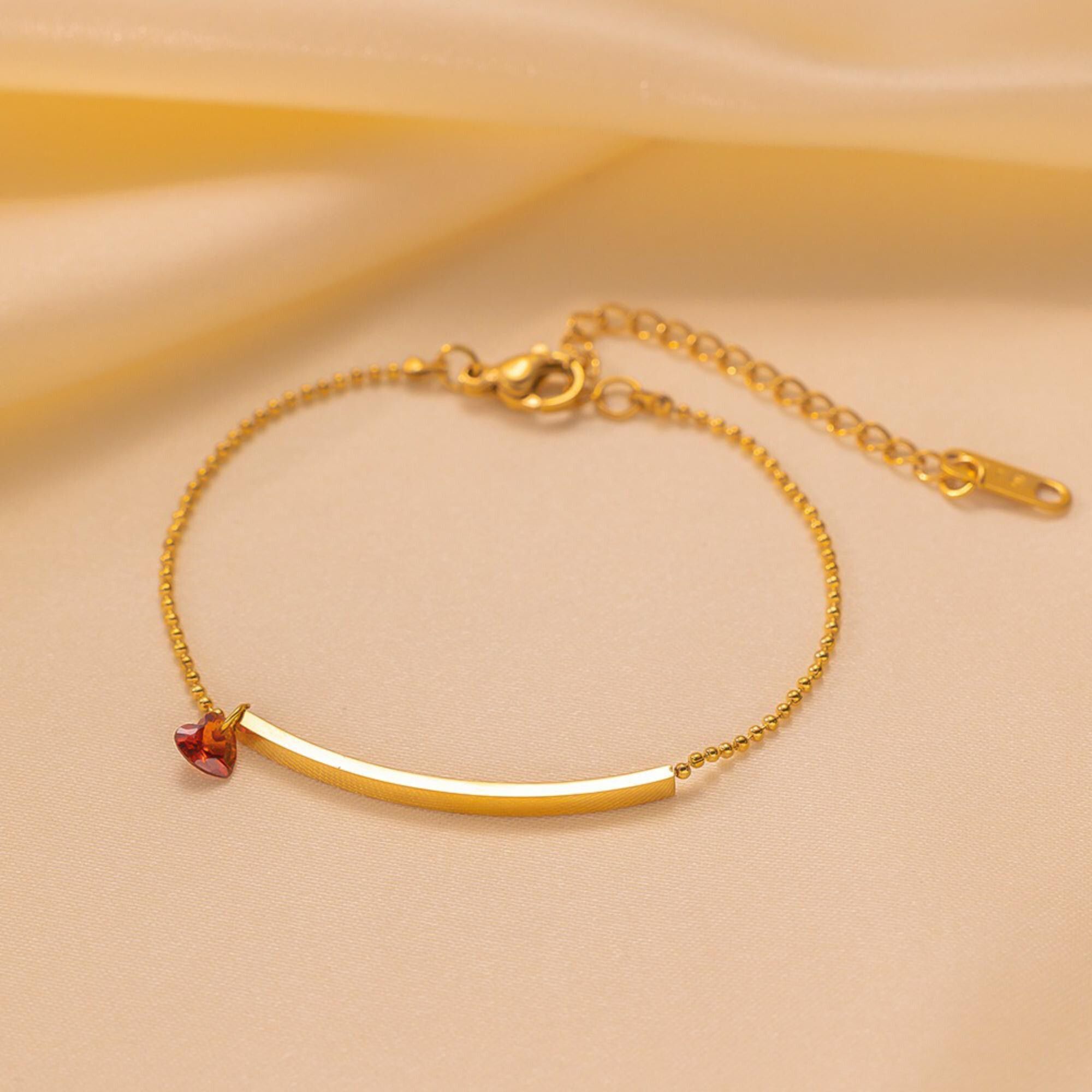 MYKI Gold Plated Bracelet | Anti-Tarnish Adjustable Design(MKBRAD753G-SSYI)